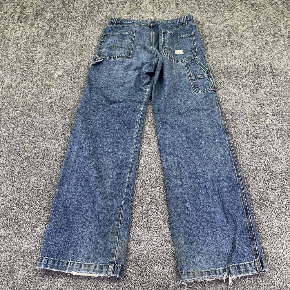 Signature Levi Strauss Jeans Mens 32x34 Blue Relaxed Straight Carpenter Workwear